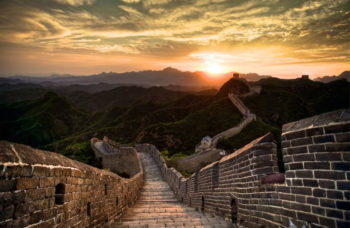 sunset-over-great-wall-of-china