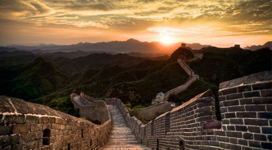 sunset-over-great-wall-of-china